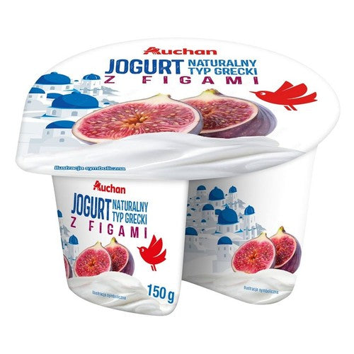 Jogurt naturalny typu greckiego z figą  Auchan 150 g