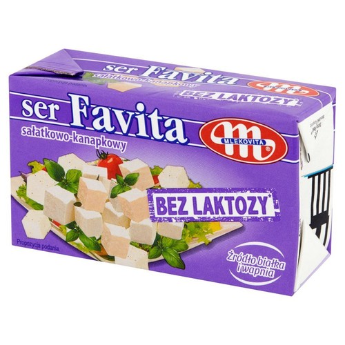 Ser Favita sałatkowo-kanapkowy bez laktozy Mlekovita 270 g