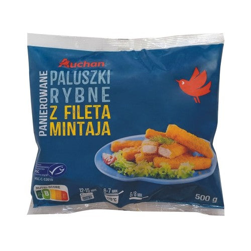 Paluszki rybne z fileta mintaja panierowane Auchan 500 g