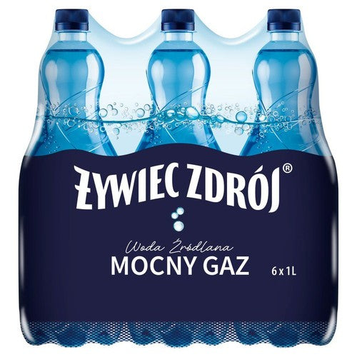 Woda źródlana gazowana   Żywiec Zdrój 6 x 1 l