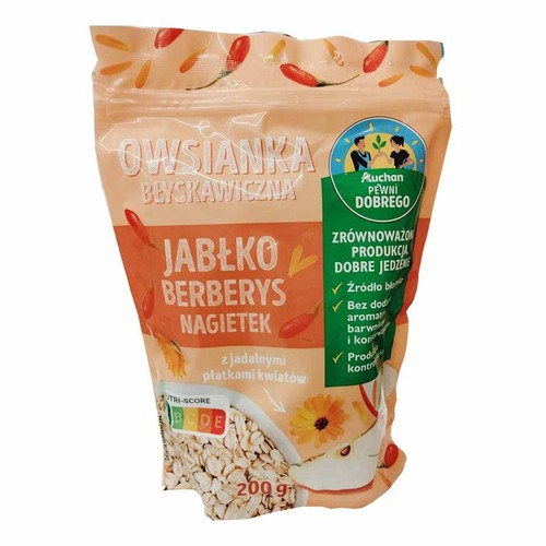 Owsianka o smaku jabłko berbetys nagietek Pewni Dobrego 200 g
