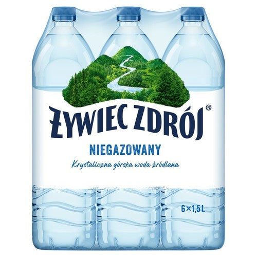 Woda źródlana niegazowana  Żywiec Zdrój 6 x 1,5 l
