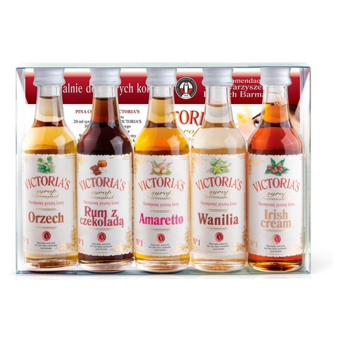Zestaw syropów barmańskich do kawy Victorias 5 x 50 ml