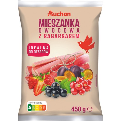 Mieszanka owocowa z rabarbarem Auchan 450 g