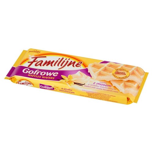 Familijne Gofrowe wafle o smaku waniliowym Jutrzenka 130 g