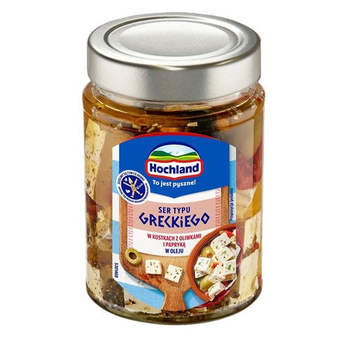 Ser sałatkowy z oliwkami i papryką w oleju Hochland 300 g