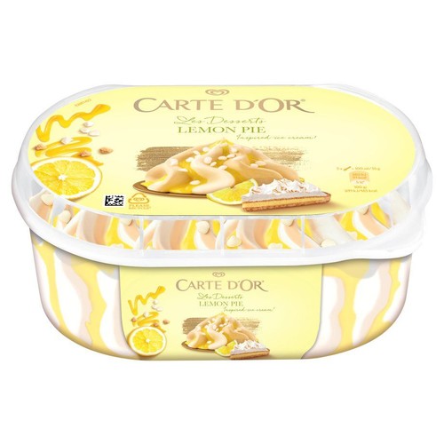 Lody Lemon Pie z kawałkami ciasteczek i sosem cytrynowym  CARTE D'OR 825 ml