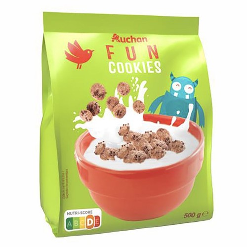 Fun Cookies płatki czekoladowe Auchan 500 g