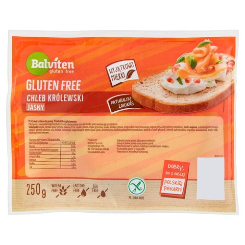 Chleb królewski jasny bez glutenu Balviten 250 g