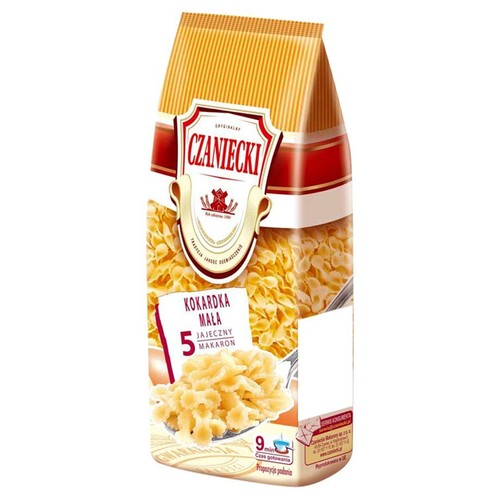 Makaron 5 jajeczny popularny z dodatkiem przyprawy kurkumy Czaniecki 250 g