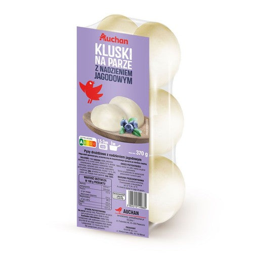 Kluski na parze z nadzieniem jagodowym Auchan 370 g