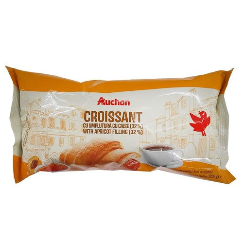 Croissant z nadzieniem o smaku morelowym Auchan 85 g