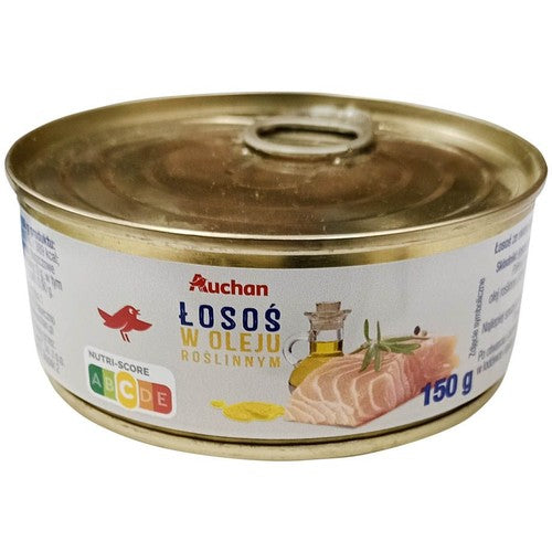 Łosoś kawałki w oleju rzepakowym Auchan 150 g