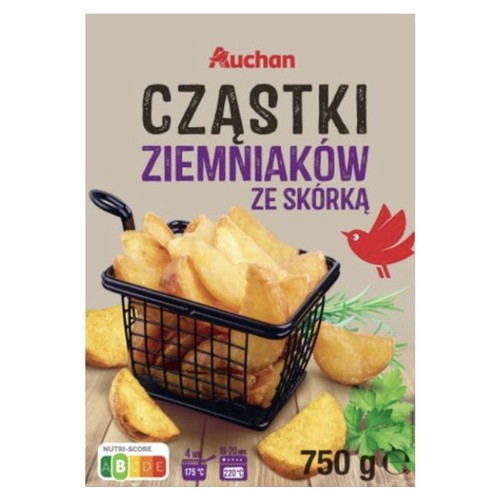 Cząstki ziemniaków ze skórką Auchan 750 g