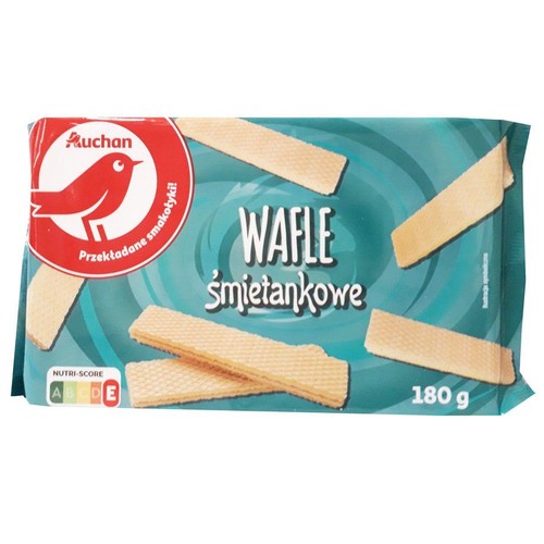 Wafelki śmietankowe Auchan 180 g