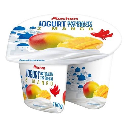 Jogurt naturalny typu greckiego z mango Auchan 150 g