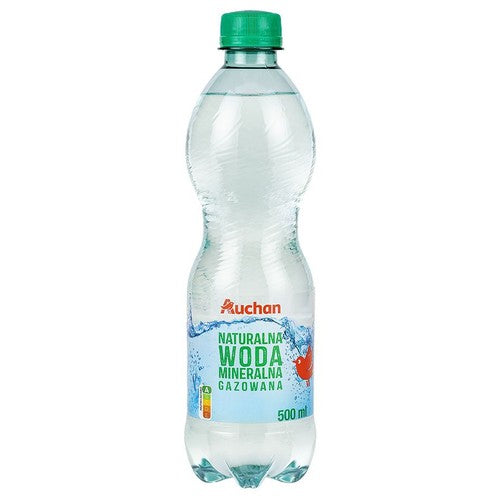 Naturalna woda mineralna gazowana  Auchan 500 ml