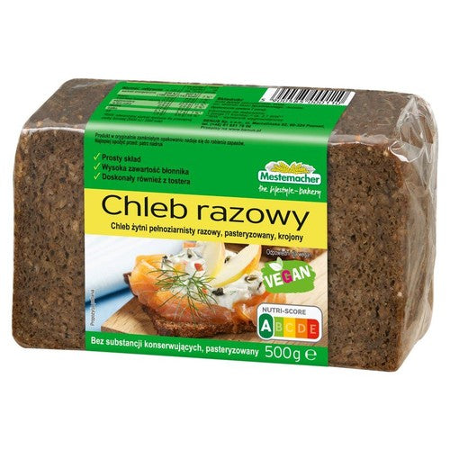 Chleb razowy żytni pełnoziarnisty  Mestemacher 500 g