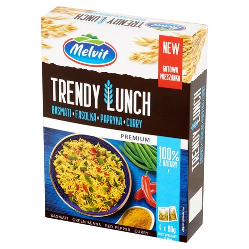 Trendy Lunch basmati fasolka papryka curry Melvit 320 g