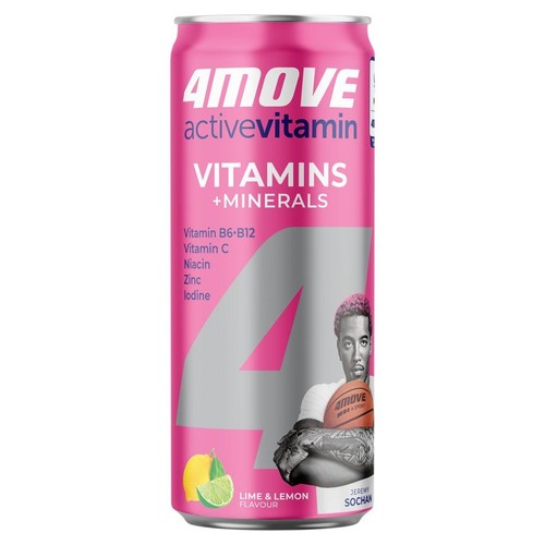 Active Vitamin gazowany napój o smaku limonki i cytryny  4Move 330 ml