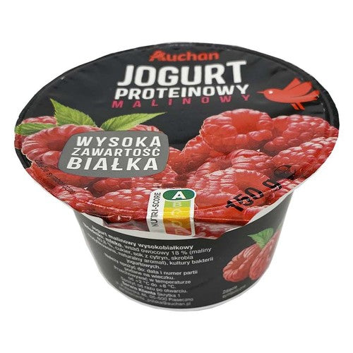 Jogurt proteinowy malinowy Auchan 150 g