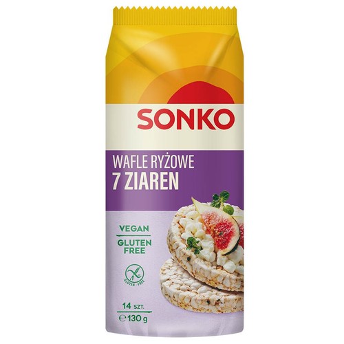 Wafle 7 ziaren z ryżem dzikim. Sonko 130 g